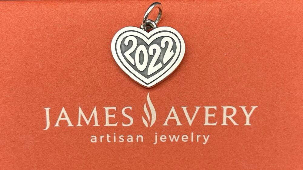 RARE James Avery Retired 925 Sterling Silver Year 2022 in Heart Charm HTF